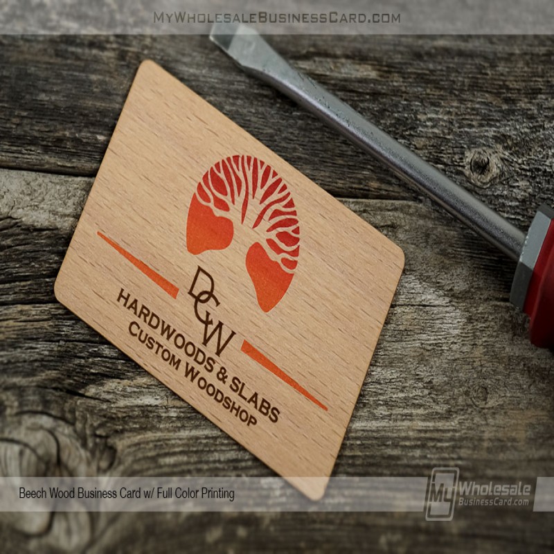 Beech Wood Business Cards