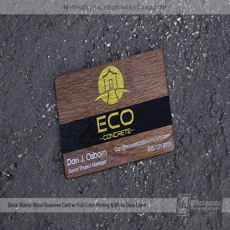 Black Walnut Wood Business Cards