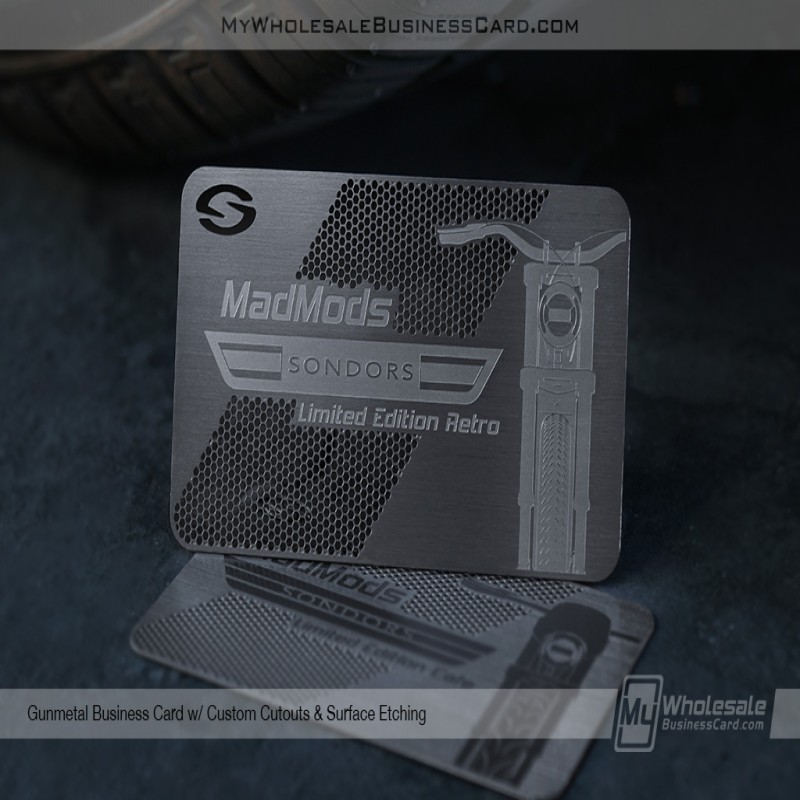 Gunmetal Business Cards