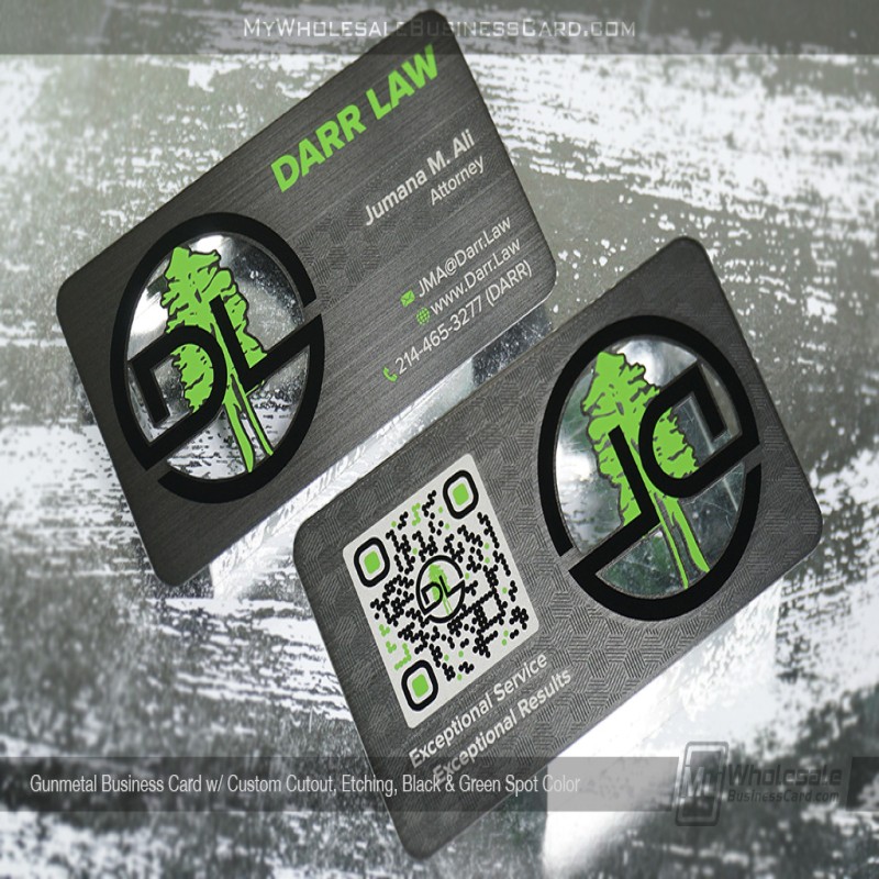 Gunmetal Business Cards