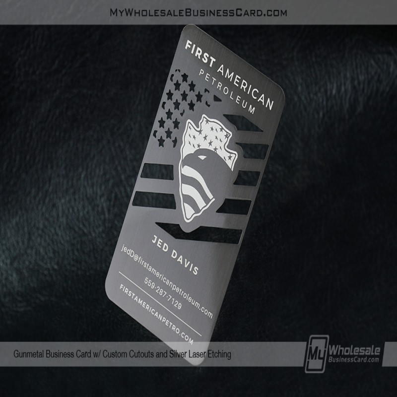 Gunmetal Business Cards