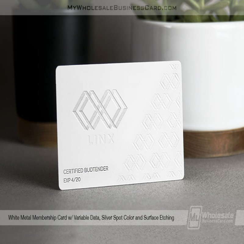 White Metal Business Cards
