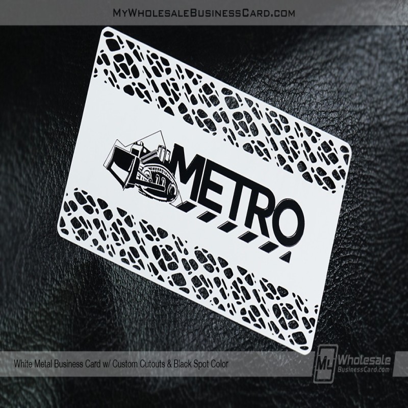 White Metal Business Cards