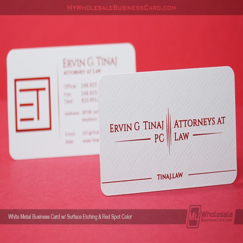 White Metal Business Cards