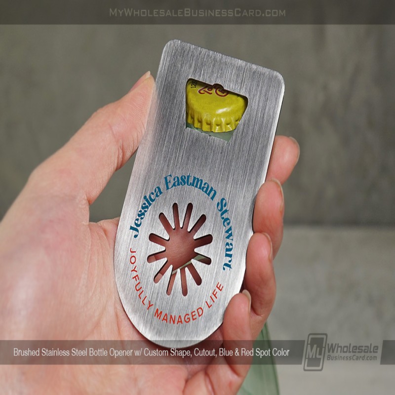 Metal Bottle Opener Business Cards